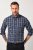 JP1880 Checked Shirt Long Sleeve Kent Collar Anthracite - Skjortor - Stora skjortor - 2XL-8XL
