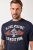 JP1880 T-Shirt Short Sleeve Chest Print Navy - T-shirts - Stora T-shirts - 2XL-14XL