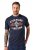 JP1880 T-Shirt Short Sleeve Chest Print Navy - T-shirts - Stora T-shirts - 2XL-14XL