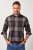 JP1880 Shirt Flannel Long Sleeve Dark Brown - Skjortor - Stora skjortor - 2XL-8XL
