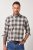 JP1880 Checked Flannel Shirt Long Sleeve Dark Dusty Pink - Skjortor - Stora skjortor - 2XL-8XL