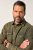 JP1880 Denim Shirt Long Sleeve Olive Green - Skjortor - Stora skjortor - 2XL-8XL