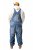 JP1880 842648 Hängselbyxor i jeans med vid passform Denimblå - Jeans & byxor - Stora Jeans och Stora Byxor