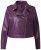 Ulla Popken 845121 Bikerjacka i skinnimitation Plommon - Jackor - Damjackor i stora storlekar