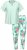 Ulla Popken 846971 Mönstrad pyjamas Ljusgrön - Pyjamas/Loungewear - 