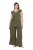 Ulla Popken 848131 Pyjamas med spets Olivgrön - Pyjamas/Loungewear - 