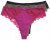 Ulla Popken 848522 Stringtrosor med spets 3-pack Mörklila - Trosor - 