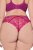 Ulla Popken 848522 Stringtrosor med spets 3-pack Mörklila - Trosor - 