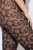 Ulla Popken 849055 Blommiga strumpbyxor Svart - Strumpbyxor & strumpor - 