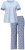 Ulla Popken 849850 Rutig pyjamas Ljusblå - Pyjamas/Loungewear - 