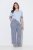 Ulla Popken 849850 Rutig pyjamas Ljusblå - Pyjamas/Loungewear - 
