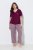 Ulla Popken 849850 Rutig pyjamas Bärröd - Pyjamas/Loungewear - 