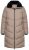 Ulla Popken 850041 Vadderad kappa Taupe - Kappor - Kappor i stora storlekar