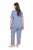 Ulla Popken 850045 Kortärmad pyjamas Ljusblå - Pyjamas/Loungewear - 