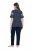 Ulla Popken 850403 Blommig pyjamas Mörkblå - Pyjamas/Loungewear - 
