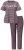 Ulla Popken 850403 Blommig pyjamas Brun - Pyjamas/Loungewear - 