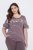 Ulla Popken 850403 Blommig pyjamas Brun - Pyjamas/Loungewear - 