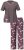 Ulla Popken 850903 Blommig pyjamas 2-pack Brun - Pyjamas/Loungewear - 