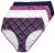 Ulla Popken 851070 Rutiga trosor i ekologisk bomull 5-pack Violett - Trosor - 