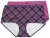 Ulla Popken 851071 Rutiga trosor i ekologisk bomull 2-pack Violett - Trosor - 