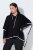 Ulla Popken 851127 Öppen stickponcho med strasskant Svart - Ponchos & capes - 
