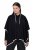 Ulla Popken 851127 Öppen stickponcho med strasskant Svart - Ponchos & capes - 