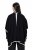 Ulla Popken 851127 Öppen stickponcho med strasskant Svart - Ponchos & capes - 