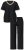 Ulla Popken 851245 Randig pyjamas Svart - Pyjamas/Loungewear - 