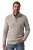 JP1880 851436 Stickad tröja med knappar i kragen Nötbrun TALL - TALL tröjor - TALL sweatshirts för långa män