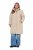 Ulla Popken 851811 Vadderad kappa Beige - Kappor - Kappor i stora storlekar