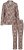 Ulla Popken 852649 Mönstrad pyjamas med skjortkrage Brun - Pyjamas/Loungewear - 