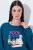 Ulla Popken 852710 Långärmad myströja Petrol - Pyjamas/Loungewear - 