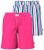 Ulla Popken 852752 Randiga pyjamasshorts 2-pack Rosa - Pyjamas/Loungewear - 