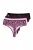 Ulla Popken 852758 Mönstrade stringtrosor 5-pack Plommon - Trosor - 