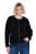 Ulla Popken 853685 Kort teddyjacka med kanter i skinnlook Svart - Jackor - Damjackor i stora storlekar