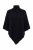 Ulla Popken 855277 Stickponcho med uddkant och båtringning Svart - Ponchos & capes - 