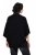 Ulla Popken 855277 Stickponcho med uddkant och båtringning Svart - Ponchos & capes - 