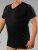 20 Nodi 9001 Short Sleeve V-Neck in Stretch Cotton Black - Undertröjor - 