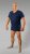 20 Nodi 9001 Short Sleeve V-Neck in Stretch Cotton Navy - Undertröjor - 