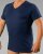 20 Nodi 9001 Short Sleeve V-Neck in Stretch Cotton Navy - Undertröjor - 