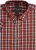Kam Jeans 6282 Casual SS Check Shirt Wine - Skjortor - Stora skjortor - 2XL-8XL