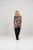 Scandinavian Caramel Flower Petals Tunic Brown - Tryckta T-shirts för dam i stora storlekar - 