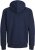 Jack & Jones BRADLEY Zip Hoodie Navy Blazer - Tröjor & hoodies - Stora hoodies & tröjor - 2XL-14XL