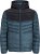 Jack & Jones SPRINT Black Blocking Quilted Hooded Jacket Turquoise Blue - Jackor - Stora jackor - 2XL-12XL