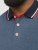 Jack & Jones PAULOS Short Sleeve Polo Denim Blue/PS - Pikétröjor - Stora pikétröjor - 2XL-8XL