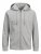 Jack & Jones Basic Sweat Zip Hood Light Grey Melange - Tröjor & hoodies - Stora hoodies & tröjor - 2XL-14XL