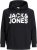 Jack & Jones CORP LOGO Large Print Hoodie Black - Tröjor & hoodies - Stora hoodies & tröjor - 2XL-14XL