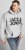 Jack & Jones CORP LOGO Large Print Hoodie Light Grey Melange - Tröjor & hoodies - Stora hoodies & tröjor - 2XL-14XL