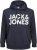 Jack & Jones CORP LOGO Large Print Hoodie Navy Blazer - Tröjor & hoodies - Stora hoodies & tröjor - 2XL-14XL
