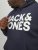 Jack & Jones CORP LOGO Large Print Hoodie Navy Blazer - Tröjor & hoodies - Stora hoodies & tröjor - 2XL-14XL